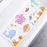 Secopad Baby Badewannenmatte für Badewanne, 100x40 cm rutschfeste Cartoon Badewannen Duschmatte...