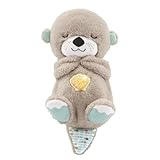 Fisher-Price Schlummer Otter Kuscheltier mit Atembewegung und Musik, Baby Erstausstattung, Neugeborene, Baby Spielzeug ab Geburt, Babyparty und Neugeborenen Geschenk, FXC66