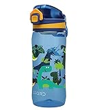 Opard 500ml Trinkflasche Kinder, Mit auslaufsicherem Flip-Top-Deckel, wiederverwendbarem BPA-freiem Tritan für Schule und Reisen