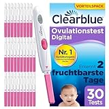 Clearblue Kinderwunsch Ovulationstest Kit Digital, 30 Tests + 1 digitale Testhalterung,...